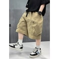 thumbnail image 6 of BYHONG Boys Kids Cargo Shorts Youth Boy's Casual Stretch Shorts Outdoor Cargo Bottoms Khaki_005 160, 6 of 6