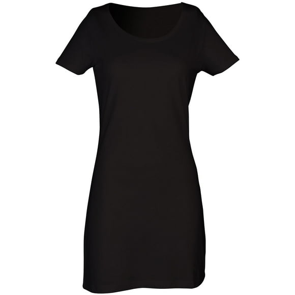 Skinni Fit Robe T-Shirt à Encolure Dégagée pour Dames/femmes