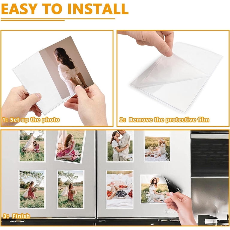 White Magnetic Picture Frame 5X7 Inches, Black Magnet Photo White Magnetic Picture Frame 5X7 Inches, Black Magnet Photo