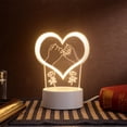 thumbnail image 2 of Valenties Day 3D Night Light Creative Novelty LED Decorative Gift Table Lamp, 2 of 10