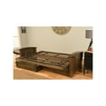 thumbnail image 5 of Kodiak KFWADRWLAQULF6MD4 Washington Rustic Walnut Futon Frame with Linen Aqua Mattress & Storage Drawers - Full Size, 5 of 5