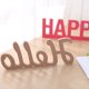 thumbnail image 4 of Adornos pequeños de madera maciza con letras en inglés, letras "hola", artesanías de madera, accesorios para fotografías, adornos con letras "feliz", 4 of 6