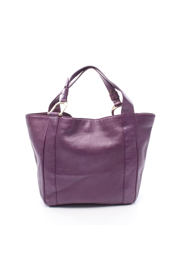 Pre-Owned Gucci GUCCI Greenwich Metallic Tote Bag Handbag Leather Women's Purple 257051