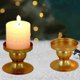 thumbnail image 3 of Candlestick Set Gold Votive Candle Holders Vintage Brass Candlesticks 6cm/2.36in Pillar Candle Holder, 3 of 5