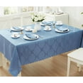 thumbnail image 5 of Newbridge Blue Ribbons and Bows Damask 52 x 52 inch Square Fabric Tablecloth for Party, 5 of 8