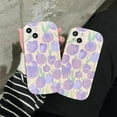 thumbnail image 2 of Purple Tulips Flower Rounded Edge Soft  for iPhone Case (Purple,iPhone 15 Pro Max), 2 of 6