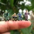 thumbnail image 3 of 10pc Scale 1 : 87 Model Railway Painted Train Street Figures Worker People N1, 3 of 6