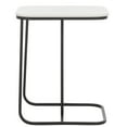 thumbnail image 5 of SAFAVIEH Yenna Modern 23" Accent End Table, White Marble/Black, 5 of 11