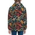 thumbnail image 6 of Rocae Snake And Flower for Zip Up Hoodies for Teen Sweatshirt with Hood-Medium, 6 of 6