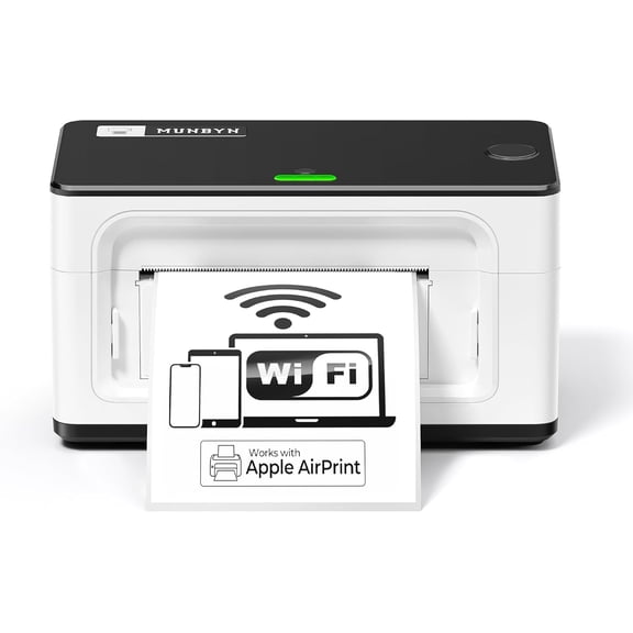 MUNBYN Wireless Wi-Fi AirPrint Thermal Printer Shipping Label Printer ITPP941AP for Small Business