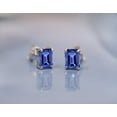 thumbnail image 3 of 7X5mmTanzanite Earring Push Back Earring Tanzanite Emerald Cut Studs Gift for Mom Anniversary Gifts For Love Birthstone jewelry, 3 of 4