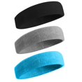 thumbnail image 1 of BEACE Bandas para el sudor Diadema deportiva para hombres y mujeres - Banda para el sudor de tela de rizo de algodón atlético que absorbe la humedad para tenis, baloncesto, correr, gimnasio, hacer eje, 1 of 5