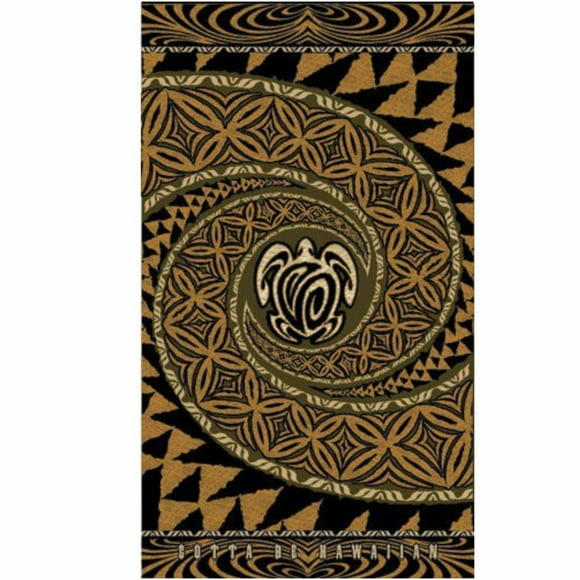 Aloha Turtle Tapa Deluxe Beach Towel