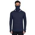 thumbnail image 5 of Dazajoo Uv Sun Shirts for Men Summer UPF 50 Long Sleeve Hooded Sun Shirt with Mask UV Protection Quick Dry Rash Guard Tops with Thumb Holes Fishing Hiking Navy,XL, 5 of 8