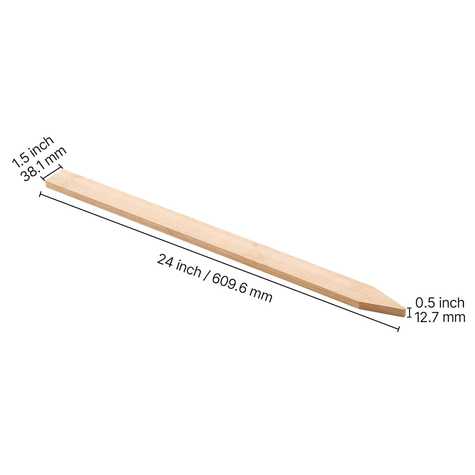 Wooden Garden Stakes 10-Pack, Natural Fir Wood, Pointed Bottom for Easy Insertion, Multiple Sizes, for Plant Support Fence Marking