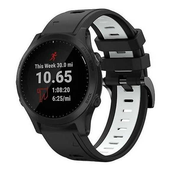 For Garmin Forerunner 945 22mm Two-color Sports Silicone Watch Band