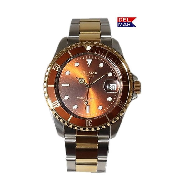 Del Mar Watches 50143 Men's Long Life Stunning Bronze Coronado Watch with T/T Bracelet 3