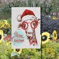 thumbnail image 2 of GZHJMY Christmas Giraffe Garden Flag Outdoor Yard Garden Flag Double Sided Holiday Decorative Flag for Festival Party House Home Decor Housewarming Gift, 12 x 18 Inch Yard Flags, 2 of 2
