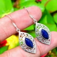 thumbnail image 2 of Natural Lapis Lazuli Gemstone 925 Sterling Silver Gift Earring 1.73", 2 of 3