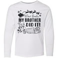 thumbnail image 3 of Inktastic Dear Santa, My Brother Did It Funny Christmas Long Sleeve Youth T-Shirt, 3 of 5