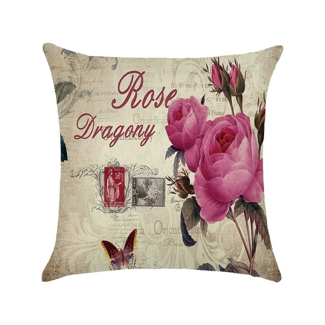 Injueey Funda de cojín Funda de almohada decorativa y duradera para una fácil limpieza Amplia aplicación Elegante kztym001-1 Type1 NO1