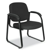 Alera Genaro Series Fabric Half-Back Sled Base Guest Chair, 25" x 24.80" x 33.66", Black