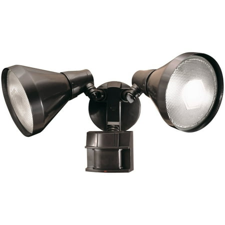 Heath Zenith SL-5412 Bronze 2 Light 180 Degree Motion Activated Twin Flood Security Light