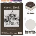 thumbnail image 2 of 9 x 12 inches Sketch Book, Top Spiral Bound Sketch Pad, 4 Pack 100-Sheets Each (68lb/100gsm), Acid Free Art Sketchbook Artistic Drawing Painting Writing Paper, 2 of 6