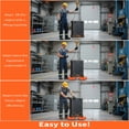 thumbnail image 2 of 1PCS Machinery Skates Dollies, 17,637 lb Heavy Duty Equipment Moving Skates with 4 PU Wheels, 360° Rotation Non-Slip Cap, Low-Profile Industrial Mover Rollers for Factory, Warehouse, Workshop, 2 of 8