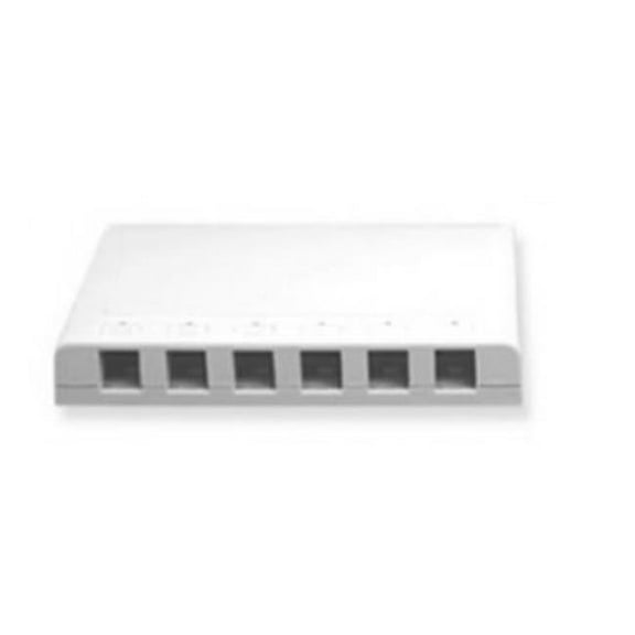 ICC IC107SB6WH 6 Port Surface Mount Box - White