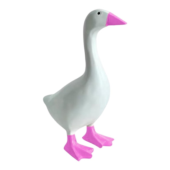 Goose Statue, 7In Resin Porch Goose Wild Goose Outdoor Lawn Statue Art Decor Ornament for Home Decor Housewarming Gifts