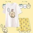 thumbnail image 6 of Anime Cartoon Chiikawa Usagi Hachiware Sleepwear Summer New Pure Cotton Short Sleeved Set Fashion Casual Home Wear Gifts, 6 of 23