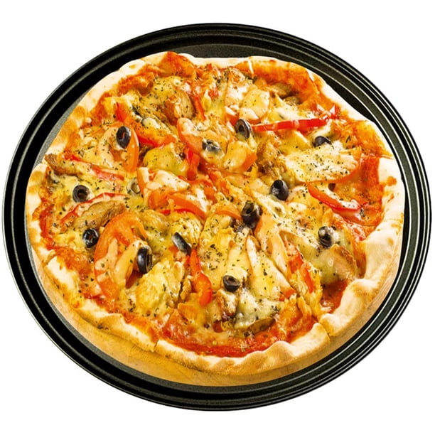 Molde para pizza de acero al carbono Molde para horno perforado multiusos Molde para pizza antiadherente Moldes para pizza utilizados para repostería, pizza, pasteles, sándwiches, salchichas ShuxiuWang 8390612470813
