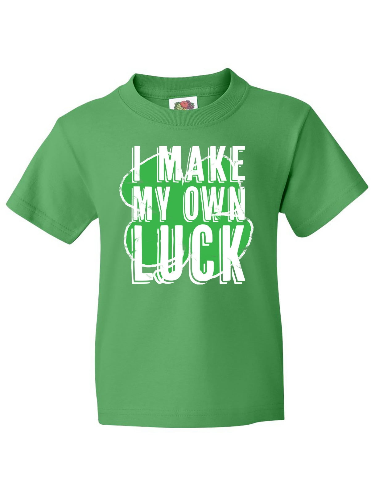 St. Patrick's Day Shamrock Logo Weathered I Make My Own Luck! Youth T-Shirt - Walmart.com