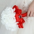 thumbnail image 3 of Guardurnaity Magnífico ramo de novia de plástico para bodas, duradero y elegante, de bajo mantenimiento durante más tiempo Ropa, zapatos y accesorios Miscelánea naranja, 3 of 6
