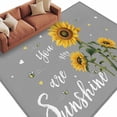 thumbnail image 6 of Sunflowers Area Rug 6x9 Washable Rug Non Slip Spring Summer Bees Yellow Floral Grey Large Area Rug Soft Stainresistant Indoor Floor Carpet for Living Room Bedroom Home Office Dining Room Nursery, 6 of 8