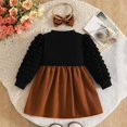 thumbnail image 6 of Gubotare Toddler Dresses for Girls Bubble Sleeve Princess Dress and Ribbon Skirt Two Piece Set 18 24 Months (Brown,18-24 Months), 6 of 9