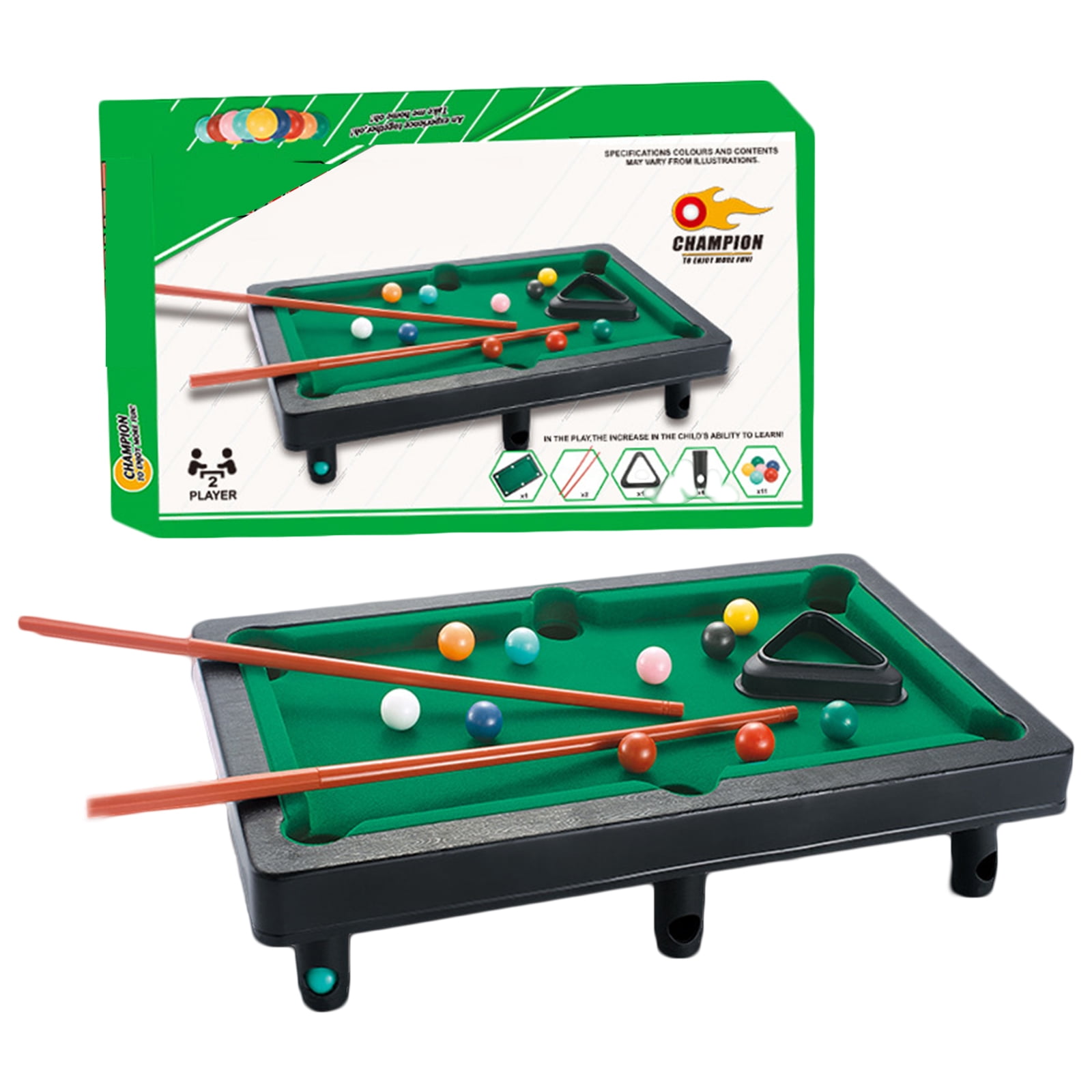 Mini Billiard Tabletop Pool Set Miniature Table Snooker Toy Billiard