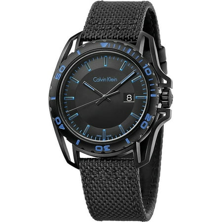 Calvin Klein Black Blazer - Men's Black Calvin Klein ck Earth Fabric Strap Watch K5Y31YB1