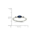 thumbnail image 3 of 3/10 Carat (Ctw) Lab-Created Sapphire Ring in Sterling Silver with White Topaz, 3 of 5
