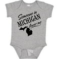 thumbnail image 3 of Inktastic Someone in Michigan Loves Me Boys or Girls Baby Bodysuit, 3 of 5