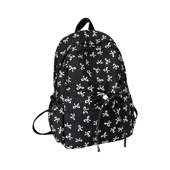 Weebloom Bow School Backpack For Kids Girls Cute Preppy Backpack Back To School Daypack Large Bookbag Middle High School College Black