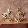 thumbnail image 3 of Estatua pequeña de caballo de monedas de la suerte de latón macizo, adornos de mesa para mascotas de té, decoraciones Feng Shui de animales del Zodíaco chino de cobre Vintage, 3 of 4