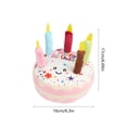 thumbnail image 2 of Squeaky Dog Toy Birthday Cake Plush Toy, Interactive Chew Toy for Dogs, for Birthdays and Celebrations, Encourages Play and Reduces Boredom, 2 of 6