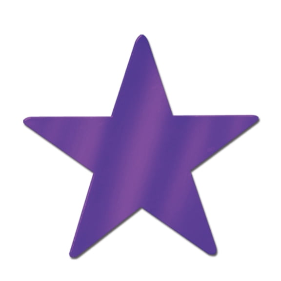 Beistle 15 inch Die-Cut Foil Star- Purple Party Decoration (Case of 24)