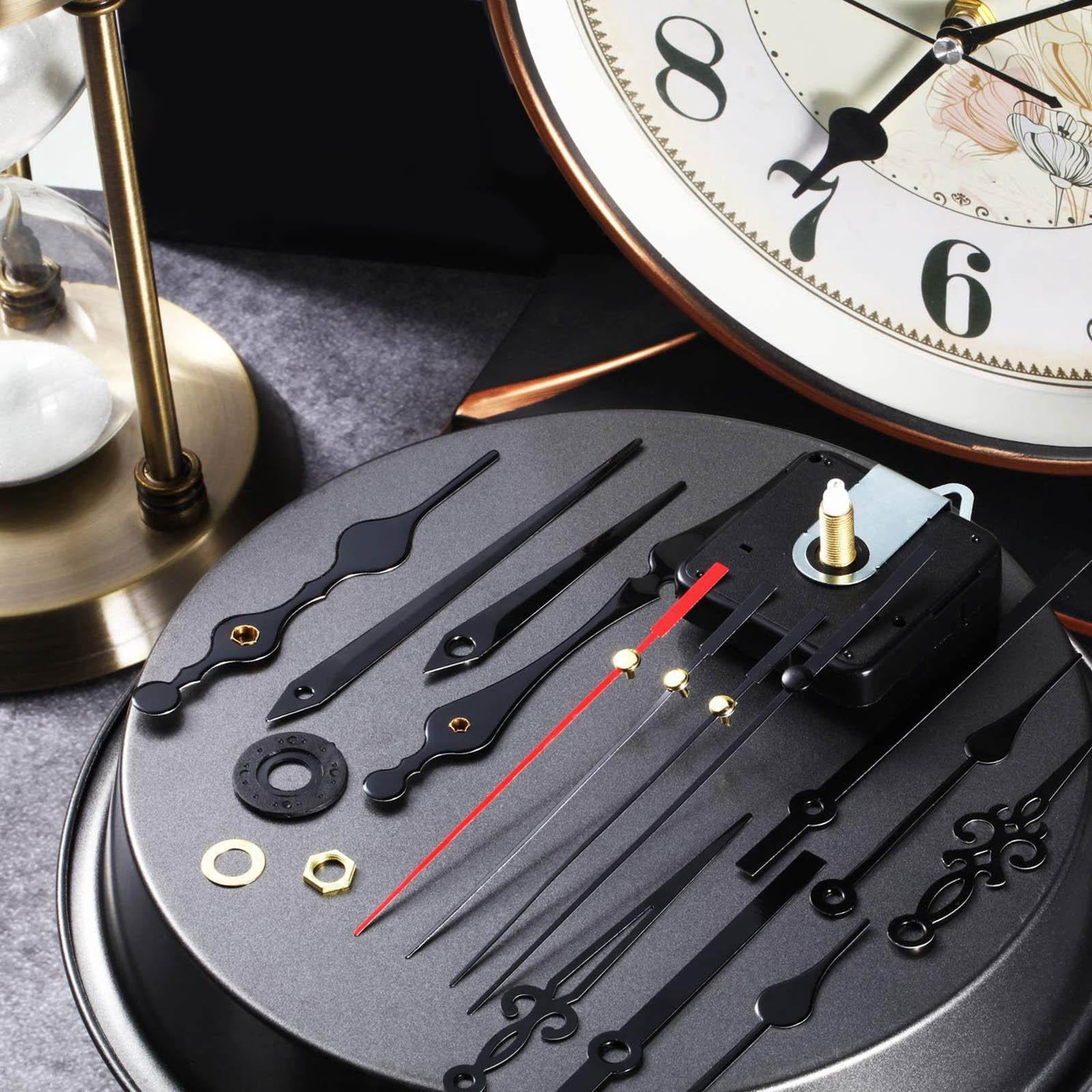 Kit 7 Mouvements Horloge Murale Quartz Silencieux + 10 Jeux Aiguilles - Réparation DIY