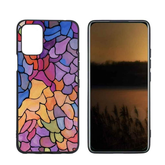 Colorful Phone Case, Degined for LG Q52 Case Men Women, Flexible Silicone Shockproof Case for LG Q52