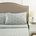 thumbnail image 4 of Hotel Style 600 Thread Count 100% Luxury Cotton Sheet Set, Full, Grey Paisley Printed, 4 of 8