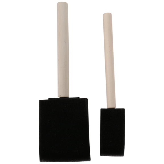40 Pcs Foam Sponge Paint Brush Wood Handle Paint Brush Set Painting Tool for Acrylics Stains Varnishes