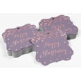 thumbnail image 4 of Inkdotpot Real Rose Gold Foil Happy Birthday Tags Favor Bracket Shape Hang Pack Of 50 Paper Tags, 4 of 6